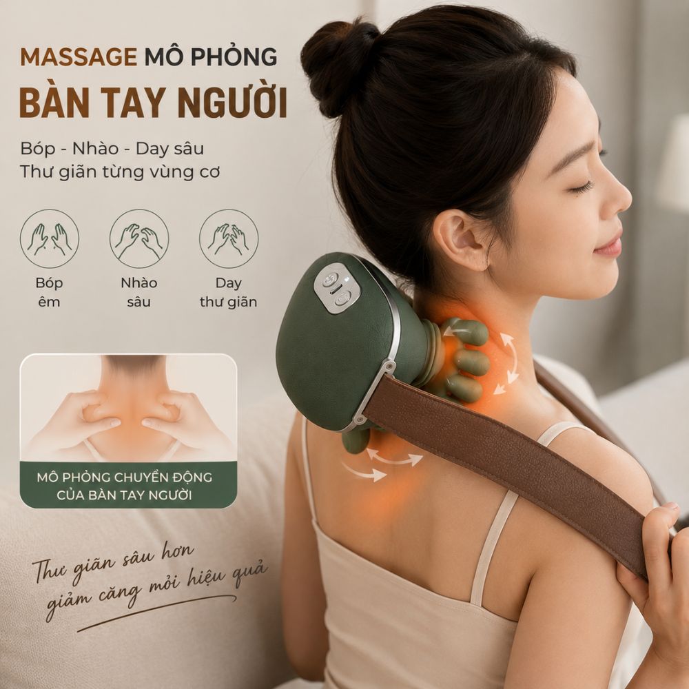 Máy Massage Cổ Vai Gáy Kachi MK449 - Giải Pháp Thư Giãn Hoàn Hảo - Hàng chính hãng