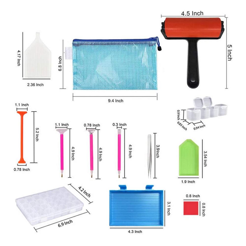 Bộ 22 món công cụ vẽ tranh thêu kim cương