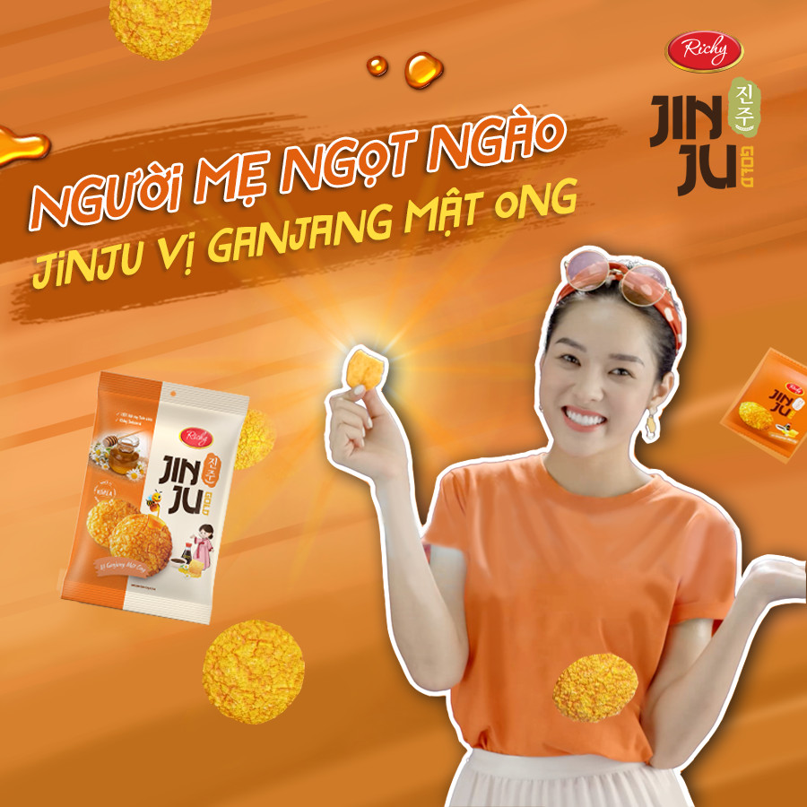 Bánh gạo Jinju Gold hương vị Ganjang mật ong