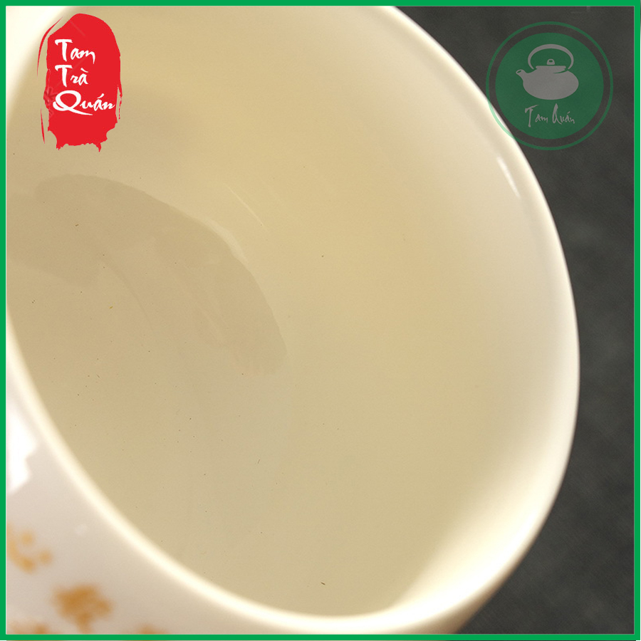 Chén chủ uống trà sứ Đức Hóa khắc tâm kinh 170ml