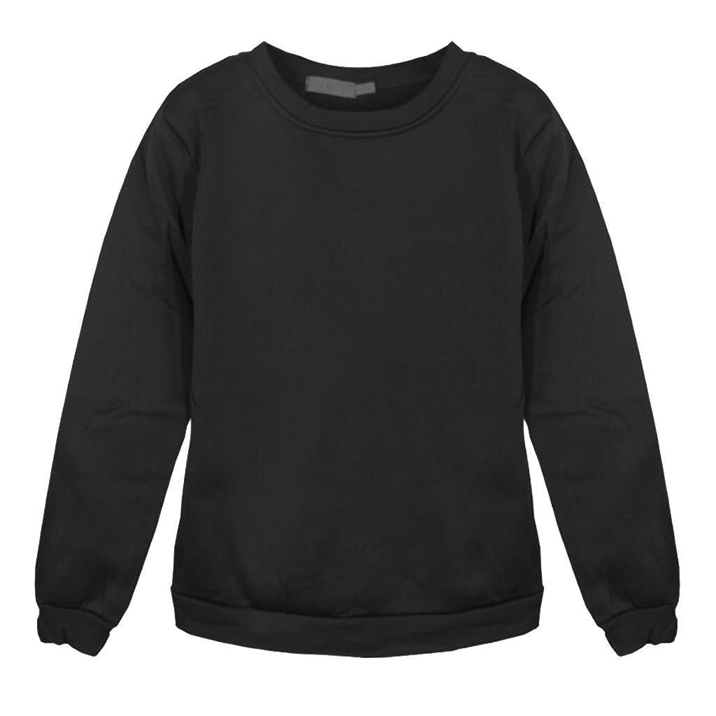 Mens Sweatshirt Plain Fleece Sweat Top Pullover Crew Neck