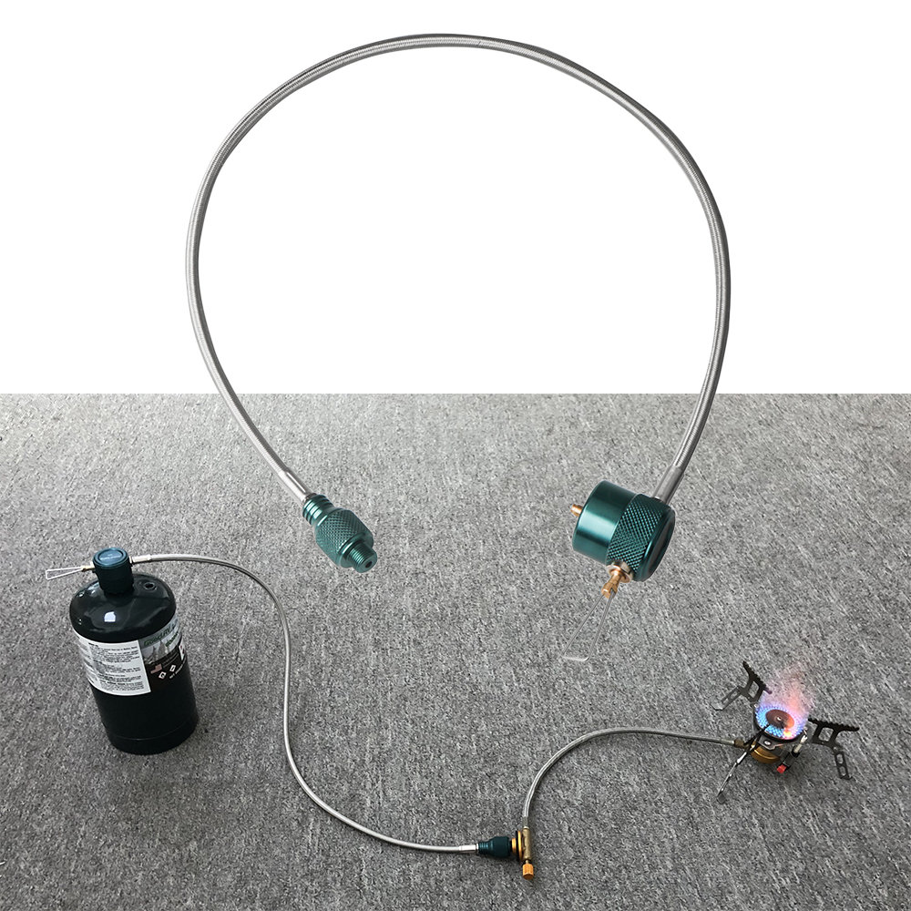 Dây gas với ống bện bằng thép không gỉ, bền và chống mài mòn, có đầu nối bằng đồng