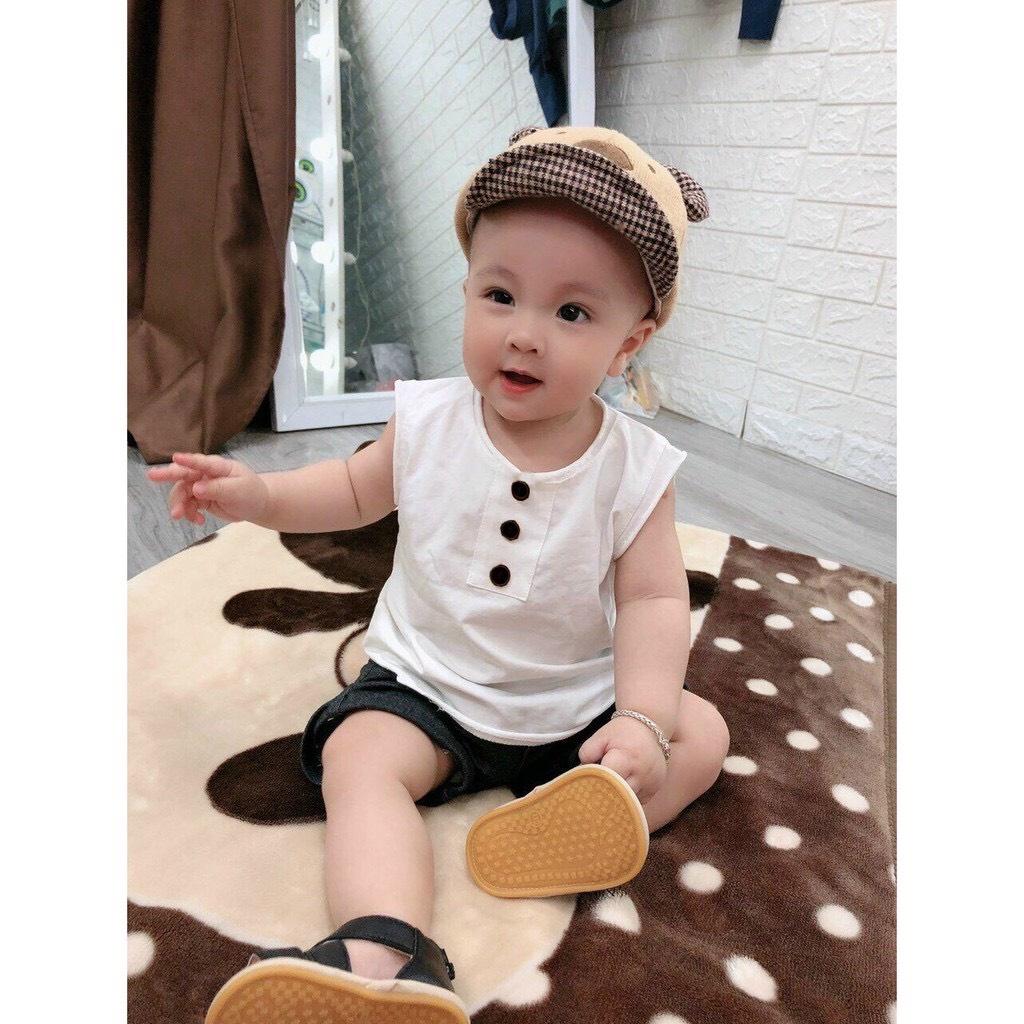 Bộ ba lỗ sát nách cho bé ROSY KIDS , Bộ ba lỗ cho bé chất coton cho bé từ 6-18kg