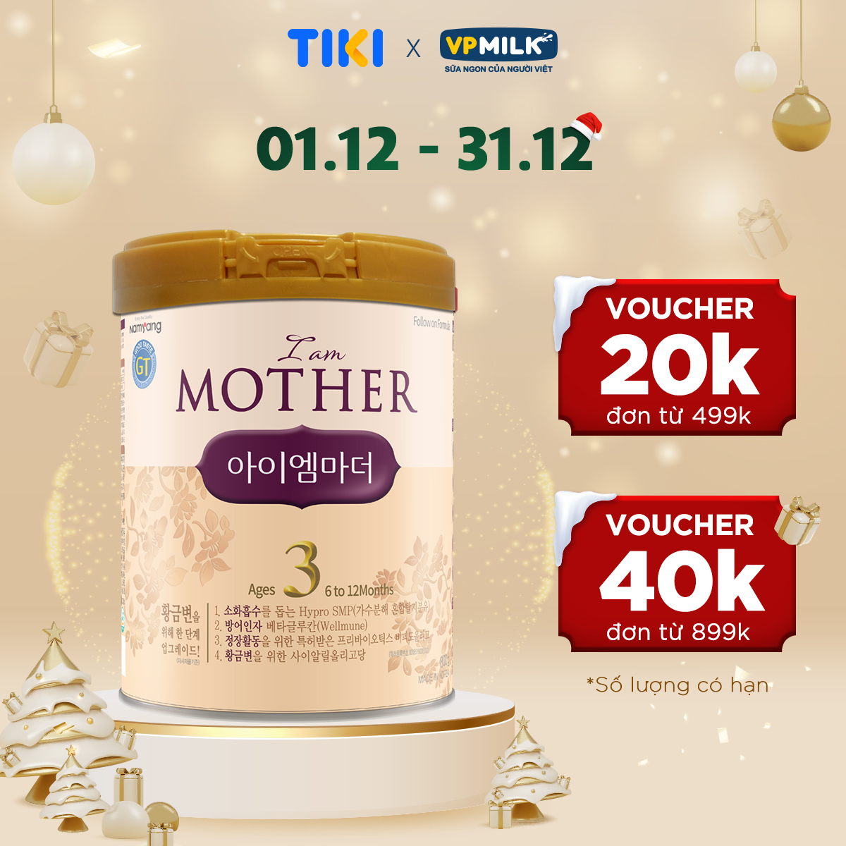 Sữa Bột Namyang I Am Mother 3 800g