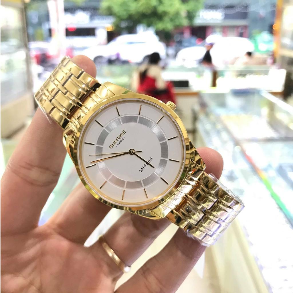 Đồng hồ nam SUNRISE 1132SA Full hộp, thẻ bảo hành chính hãng, Kính Sapphire chống xư