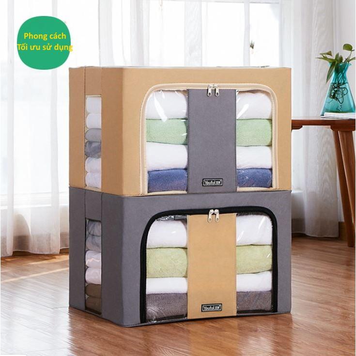 Túi Đựng Chăn Màn, Quần Áo Khung Sắt Gấp Gọn Cao Cấp miDoctor 50x40x33cm miDoctor