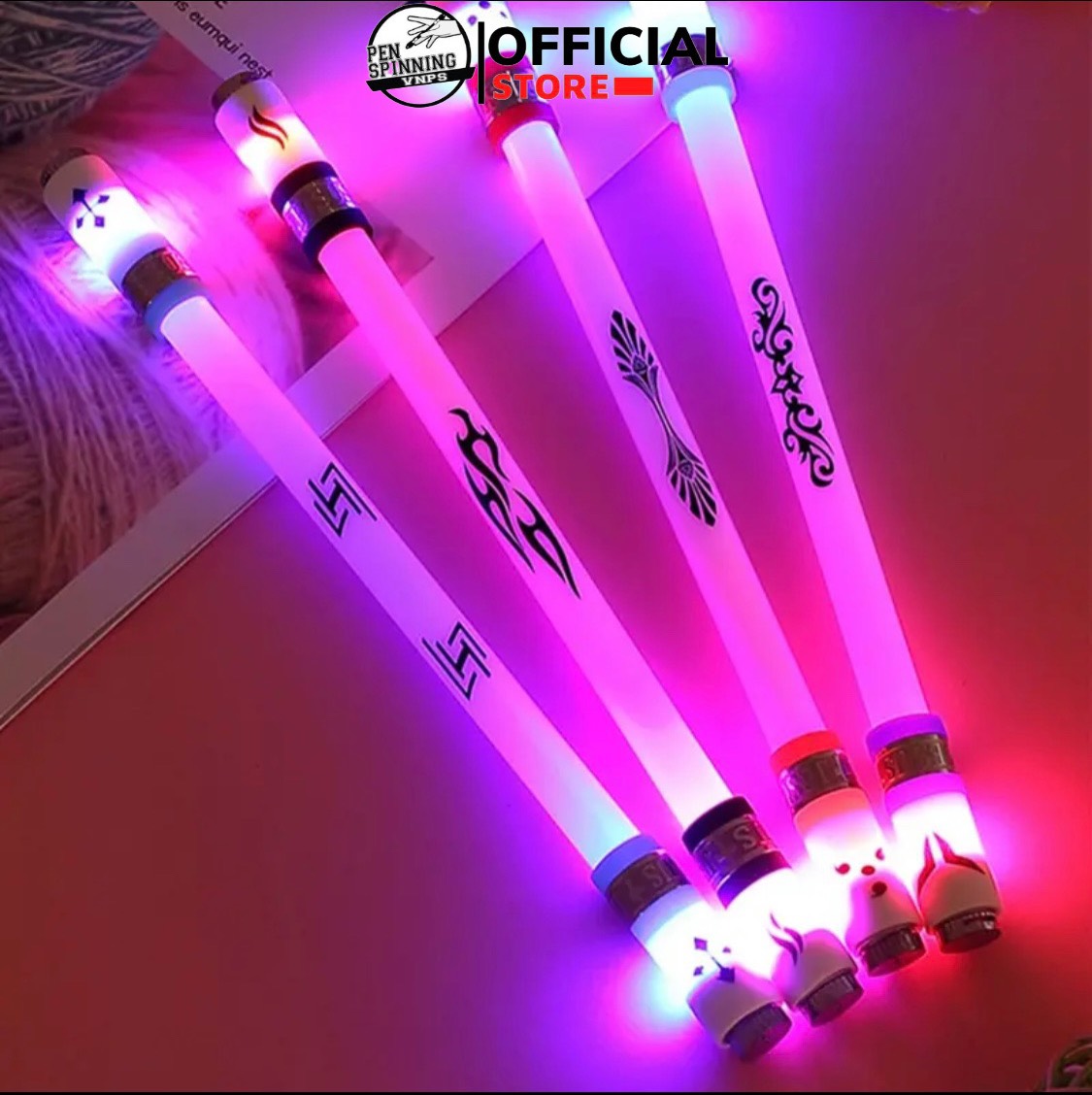 Bút quay có đèn flash chuyển màu đặc biệt trò chơi giải trí nghệ thuật pinning pen cân bằng chống trượt