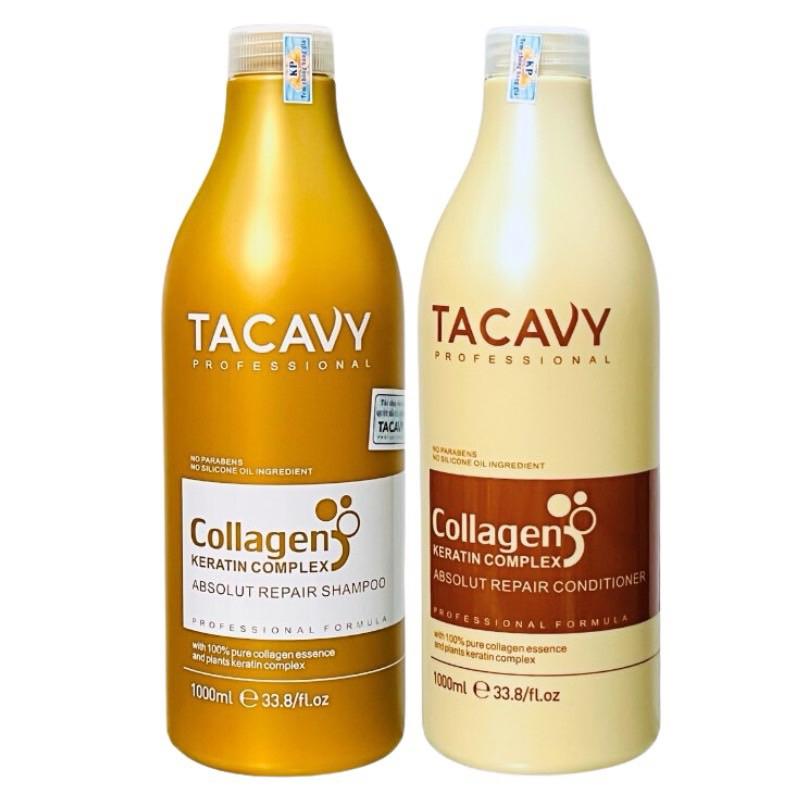 BỘ DẦU GỘI XẢ TACAVY COLAGEN KERATIN COMPLEX PHỤC HỒI MỀM MƯỢT GIẢM GÃY RỤNG HƯƠNG THƠM