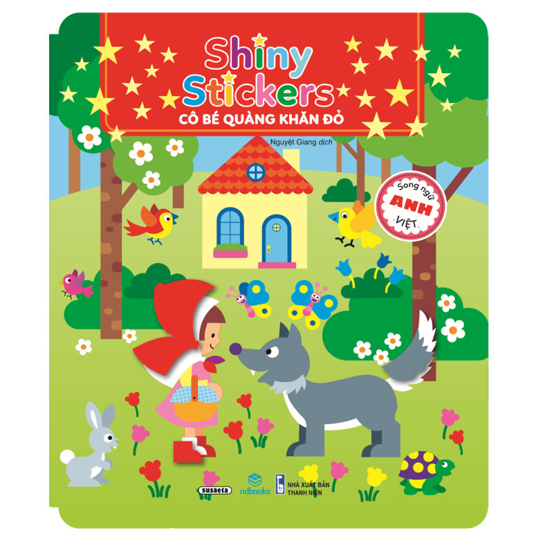 Combo 4 cuốn Shiny Stickers - Song ngữ Anh việt