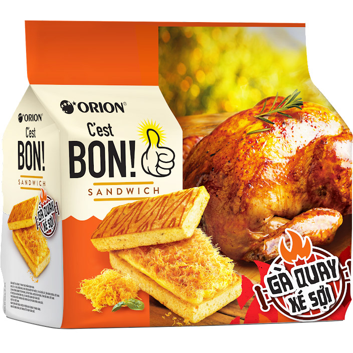 Bánh ăn sáng C'est Bon Sandwich Gà Quay Xé Sợi Orion 6P (150G)
