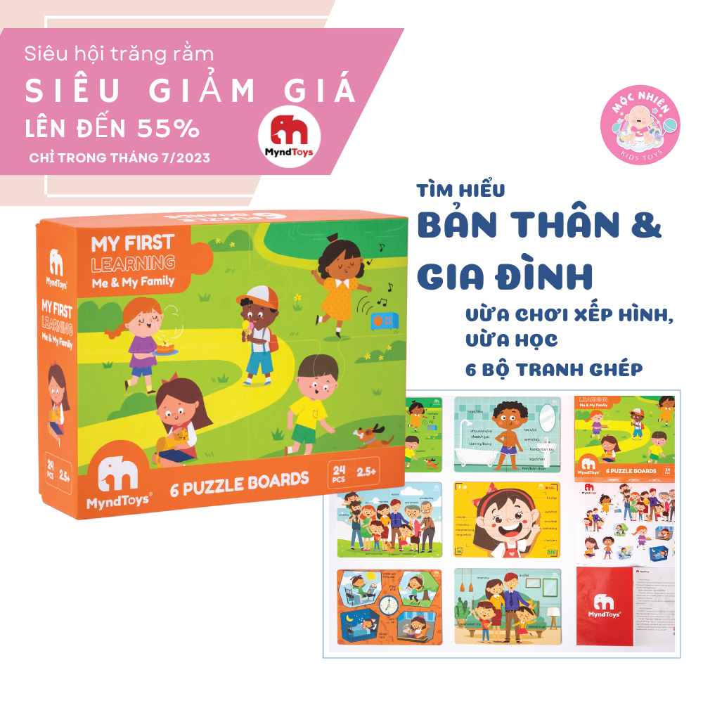 Đồ Chơi Giáo Dục Xếp Hình Myndtoys My First Learning - Me & My Family Dành Cho Các Bé Trên 3 Tuổi