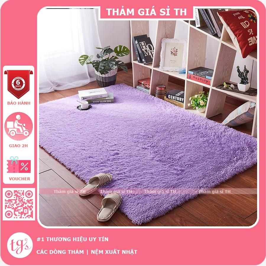 Thảm Lông Xù Màu Tím | 160x200cm | Thảm Trang Trí Phòng Khách - Phòng Ngủ - Thảm Trải Sofa - Thảm Dành Cho Bé