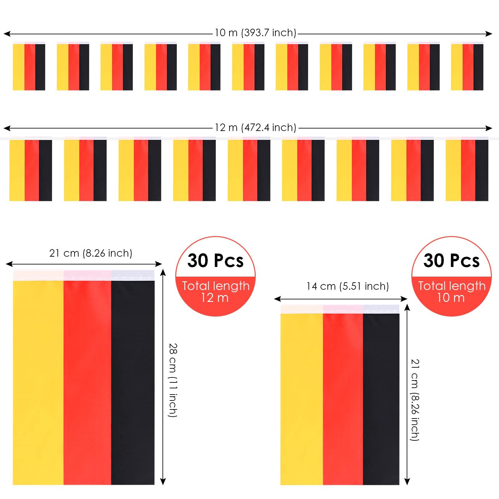 Chuỗi cờ Đức, 25 lá cờ ở cả hai bên hình chữ nhật Fabric Fabl