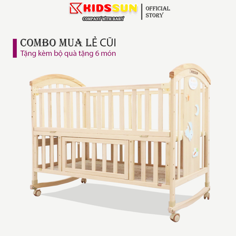 Giường Cũi/ Nôi Cũi Đa Năng Cho Bé 6 Chế Độ Cỡ Lỡn RxDxC (67x120x102) Lọt Lòng 62x114 