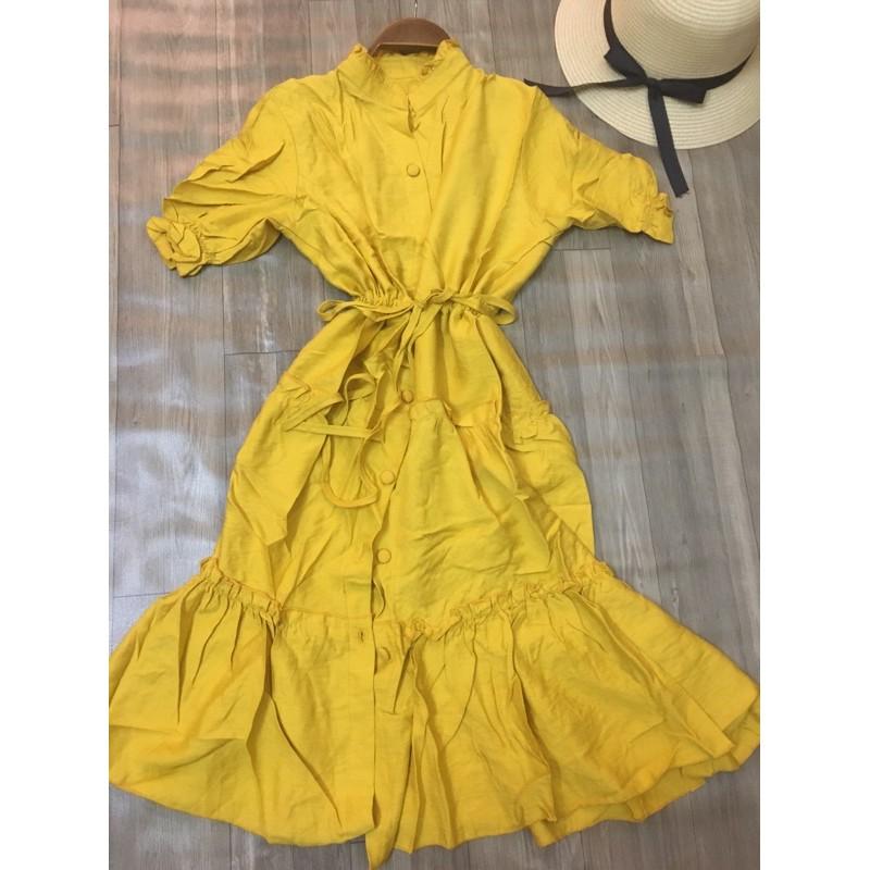 ĐẦM SUÔNG NỮ THẮT EO DÂY RÚT