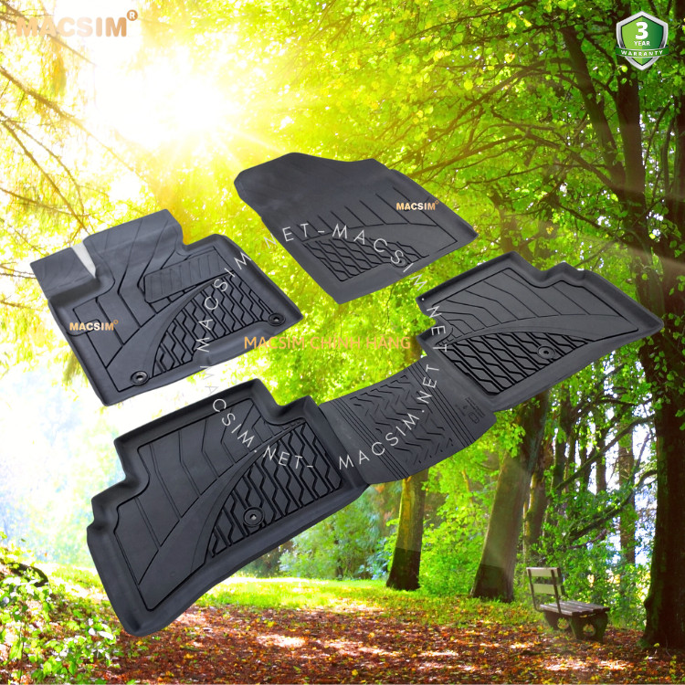 Thảm lót sàn ô tô nhựa TPE Silicon hyundai Tucson 2022+ Black Nhãn hiệu Macsim
