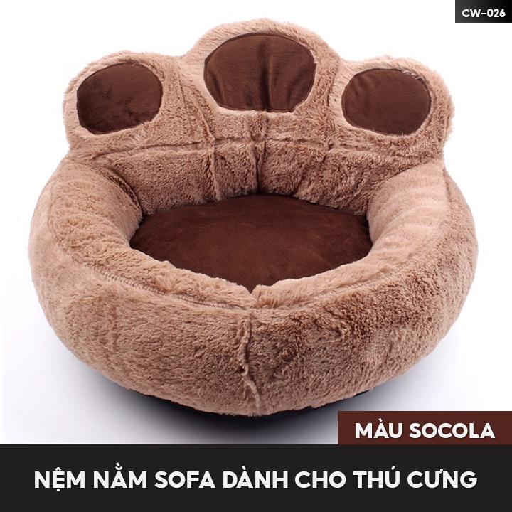 Đệm Nằm Cho Thú Cưng Nệm Ngủ Chó Mèo Dưới 5kg Mẫu Hình Dấu Chân Mèo Đáng Yêu Nhìu Màu CW-026