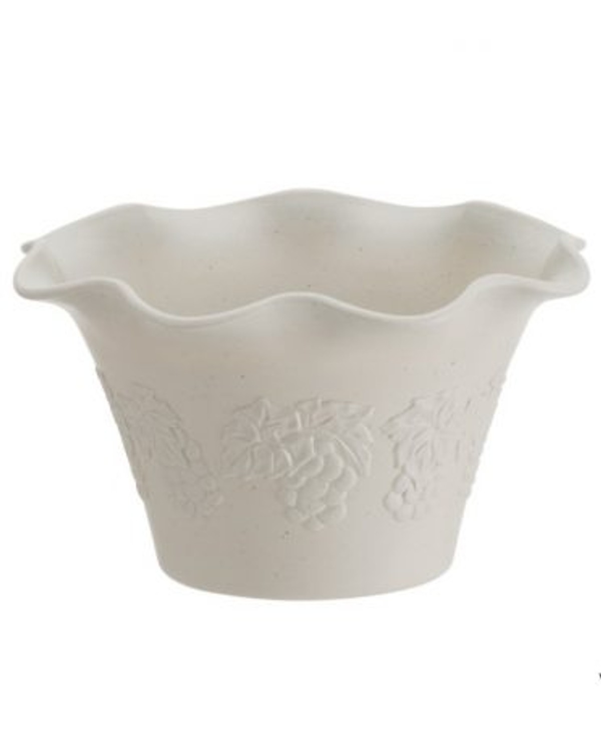 Combo Chậu hoa màu trắng có dây treo 20cm + Chậu hoa viola trắng 26cm nội địa Nhật Bản