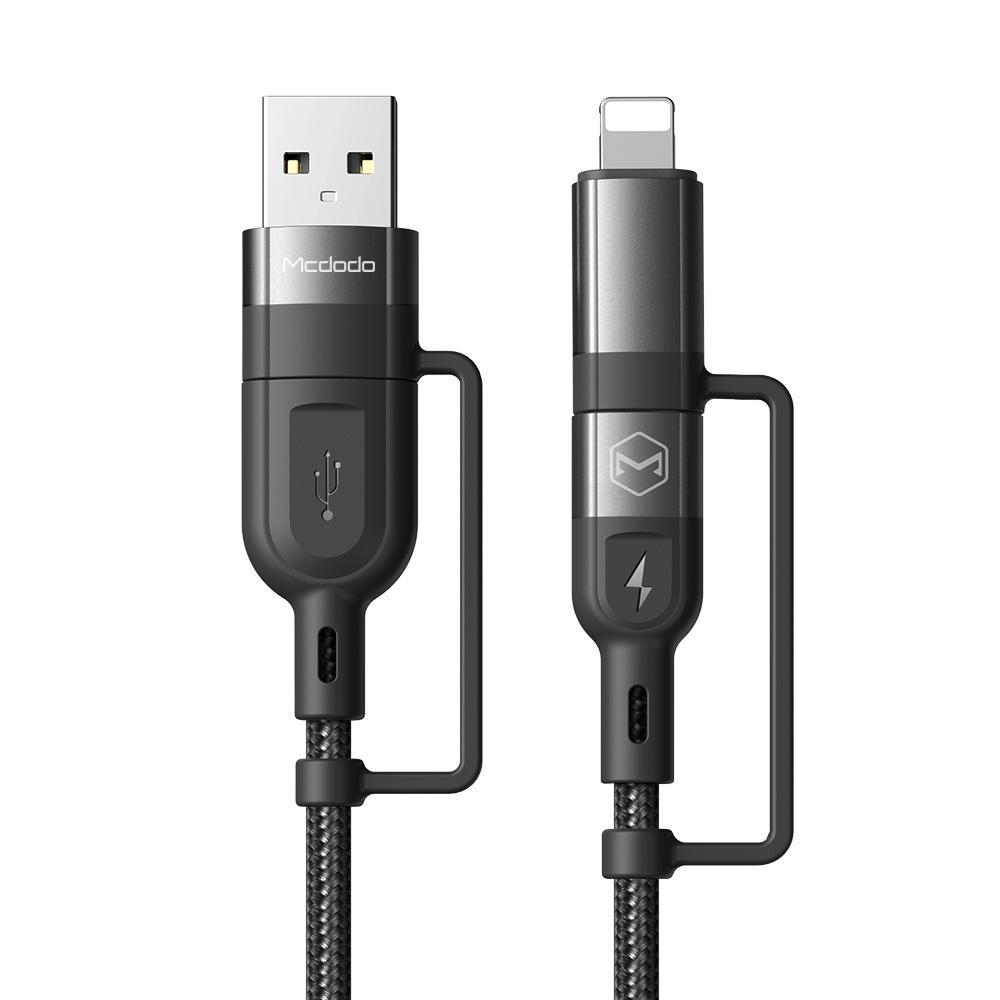 Cáp sạc nhanh Mcdodo 4 in 1 60W PD cổng USB type-C thích hợp cho Apple Android CA-807