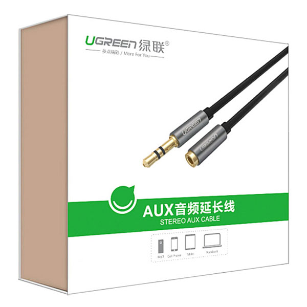 Cáp Chia Audio Ugreen 3.5mm Ra 2 Cổng RCA 10779 - Hàng Chính Hãng