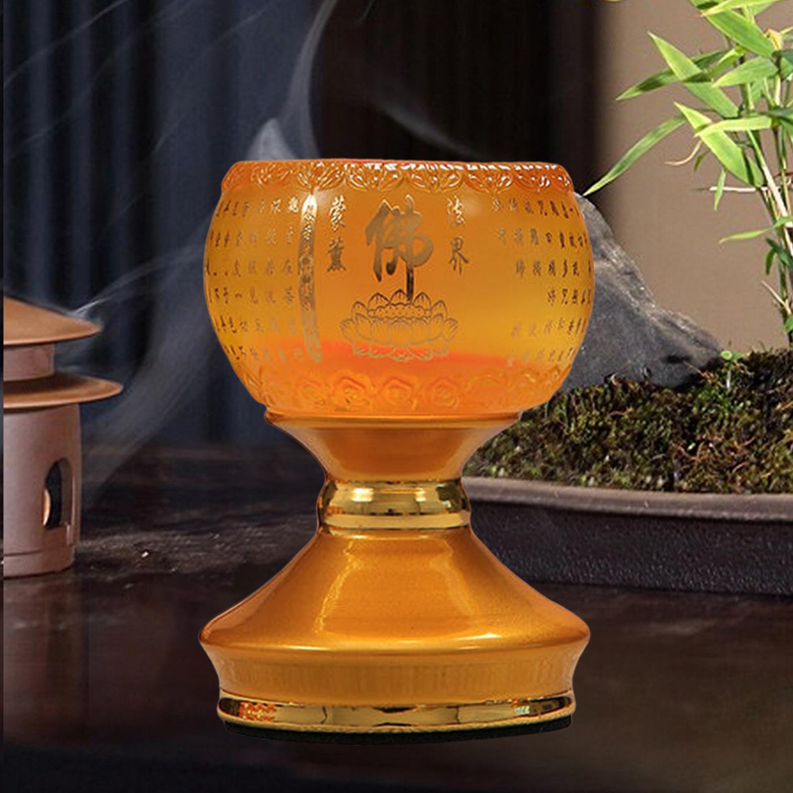 Ghee Lamp Holder Candle Holder Tibetan Buddhist for Desktop Home Living Room