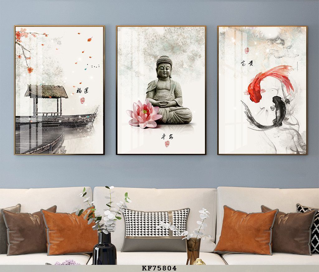 Tranh Trang Trí In Trên Vải Canvas - Tranh Treo Tường Đức Phật Và Chùa Đẹp