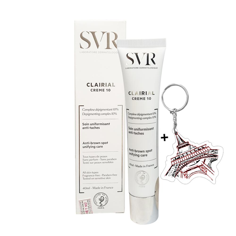 Kem Dưỡng Làm Mờ Vết Thâm Nám, Sáng Da SVR Clarial Creme10 40ml + Tặng Kèm 1 Móc Khóa Hình Tour Eiffel Viền Đỏ