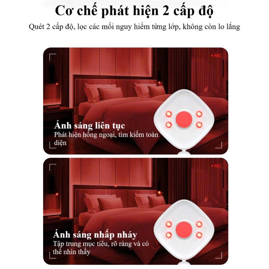 Máy dò camera ẩn Hoco GM231 quét cam hồng ngoại phát hiện di động chống nhìn trộm - Hàng chính hãng