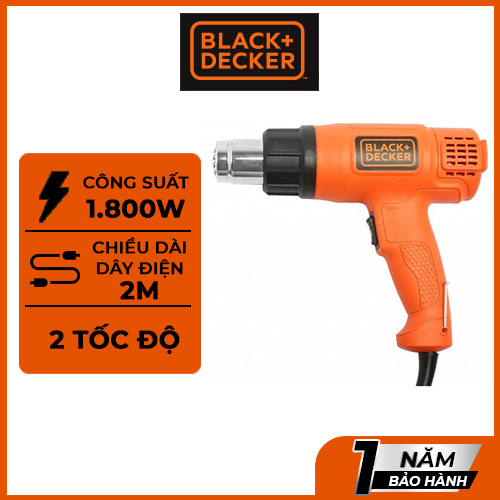 Máy thổi hơi nóng Black&Decker 1800W KX1800-B1