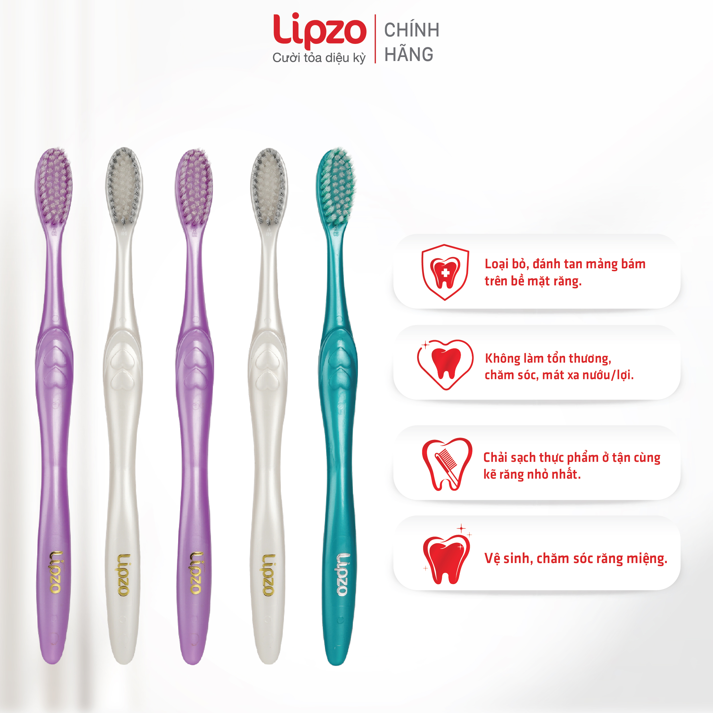 Vỉ 4 Tặng 1 Bàn Chải Đánh Răng Lipzo Max X Thiết Kế Hai Lớp Lông Chỉ Tơ Nha Khoa Xoắn Kép Và Lông Chẻ Ngọn Siêu Mảnh