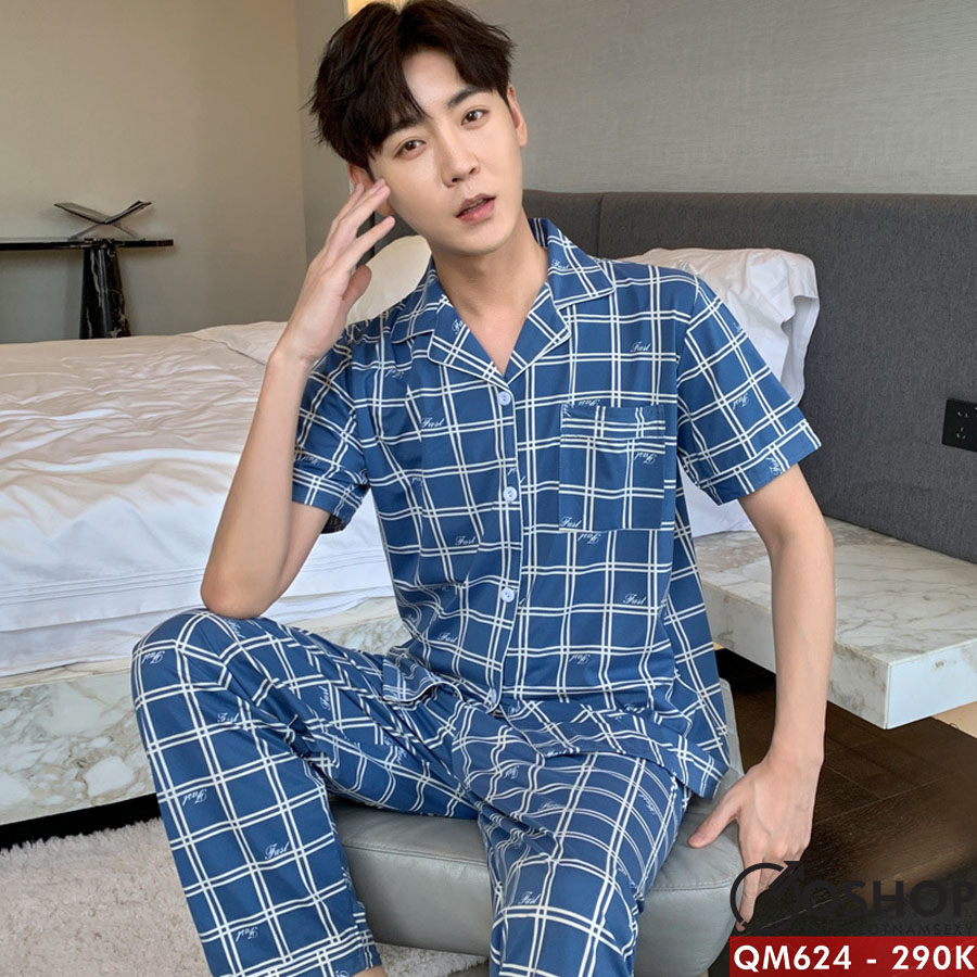Bộ đồ pijama nam thun cotton cao cấp QSHOP QM624