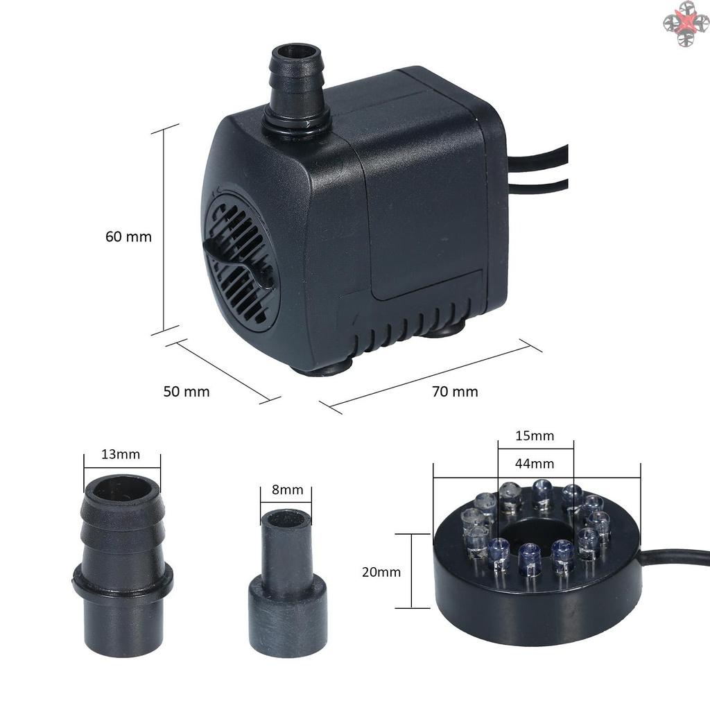 Máy Bơm Chìm 800l / H Có Đèn Led Cho Hồ Cá