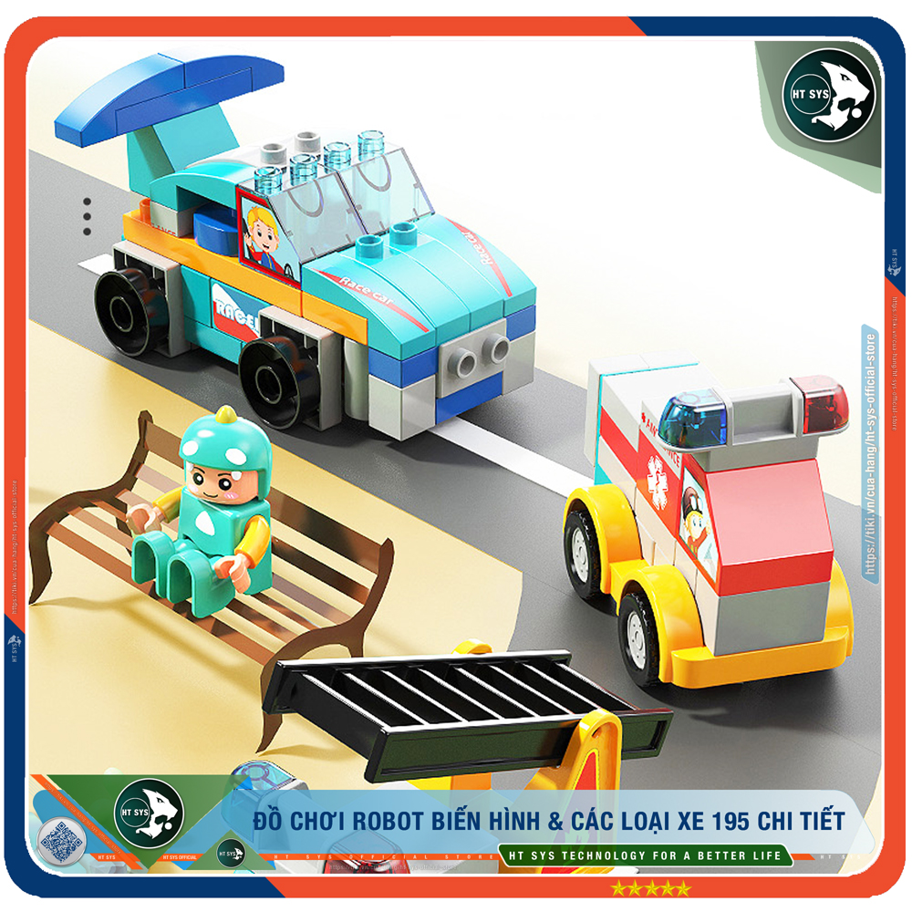 Robot Biến Hình - 195 Chi Tiết, Chất Liệu ABS Cao Cấp - Đồ Chơi Lắp Ráp HT SYS Giúp Bé Phát Triển Trí Tuệ - Hàng Chính Hãng