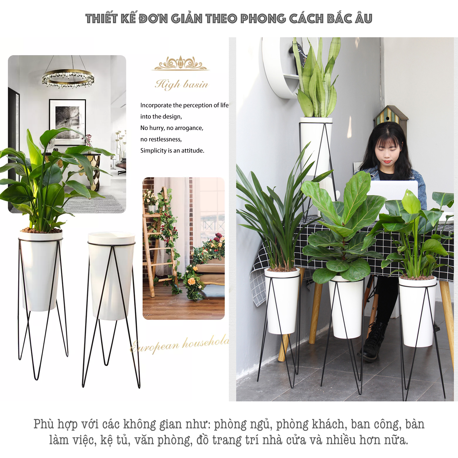Chậu trồng cây Oliz A409. Chậu nhựa trồng cây tự dưỡng có giá chân bằng thép