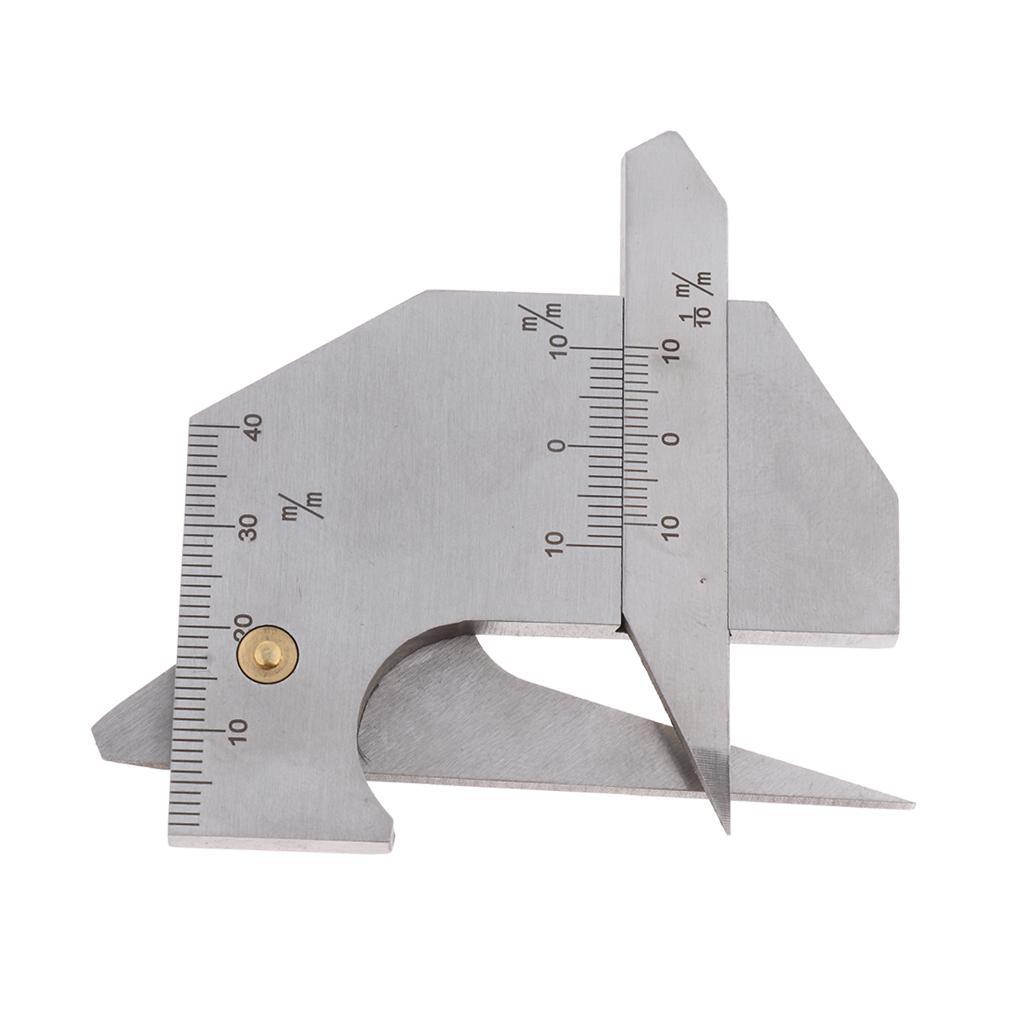Solid Stainless Steel Welding Gauge Inspection Gage Fillet Weld Pit Test Ruler Measuring Tool