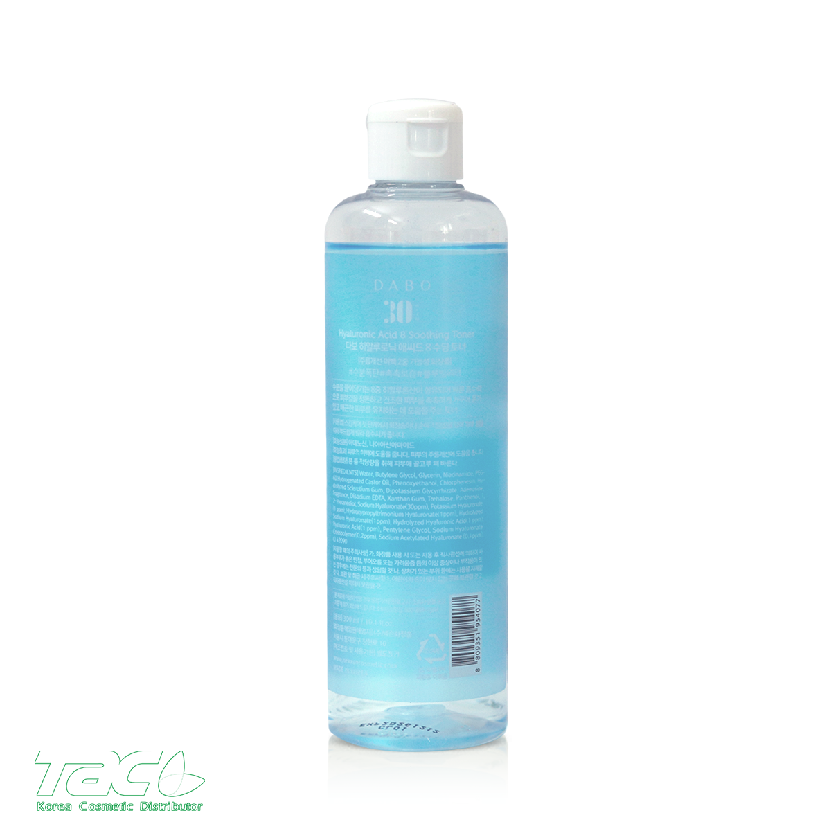DABO Nước hoa hồng dưỡng da Hyaluronic cấp ẩm sâu, làm sáng làm dịu da - DABO Hyaluronic Acid 8 Soothing Toner 300ml