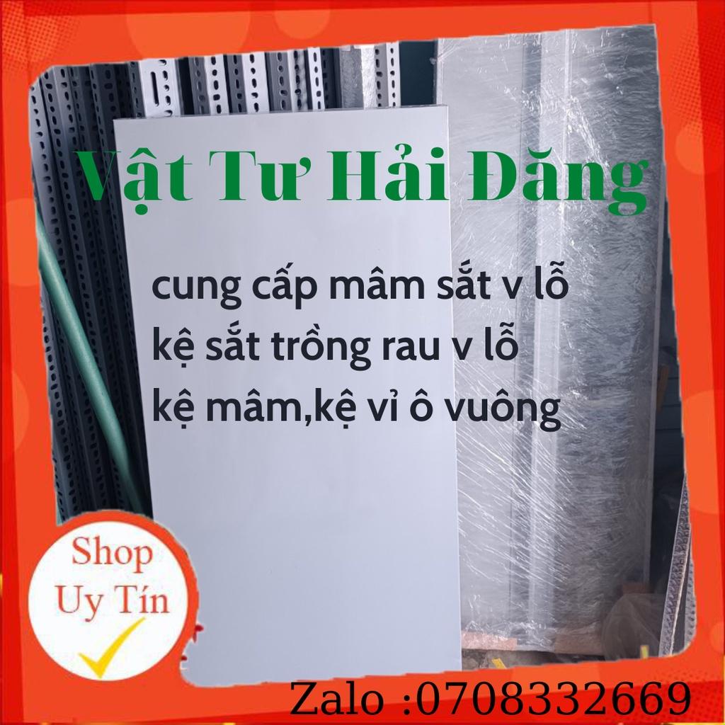 Rộng 50cm x dài 150cm, mâm kệ sắt v lỗ