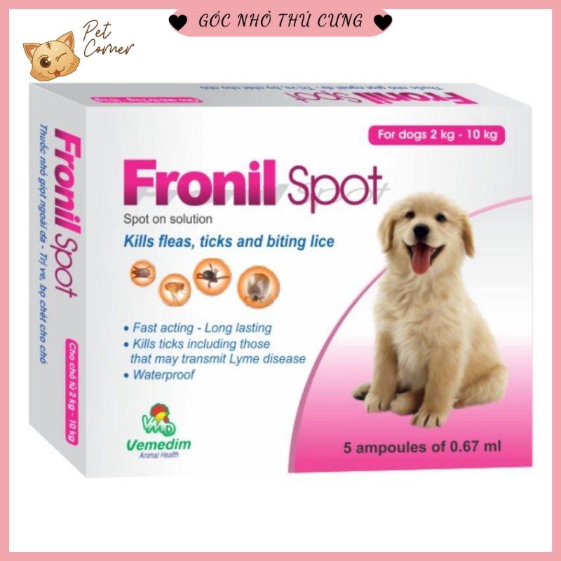 Nhỏ gáy Fronil Spot trị ve rận, bọ chét cho chó