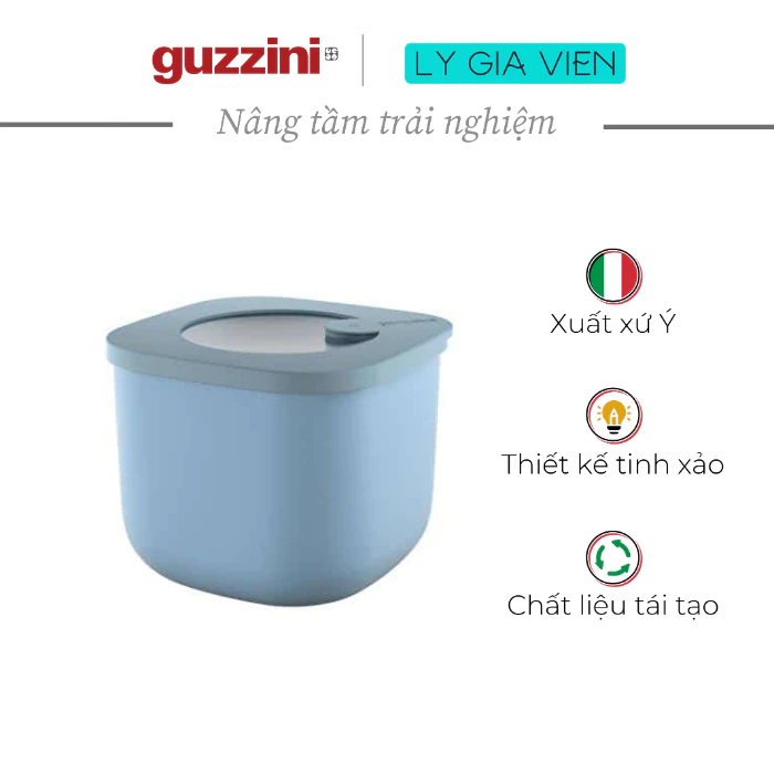 Hộp Đựng Thực Phẩm Cỡ Nhỏ Guzzini STORE&MORE Deep Airtight Fridge/Freezer/Microwave Containers 750CC - Hộp Kín Không Khí - Phù Hợp Cho Tủ Lạnh/Tủ Đông/Lò Vi Sóng