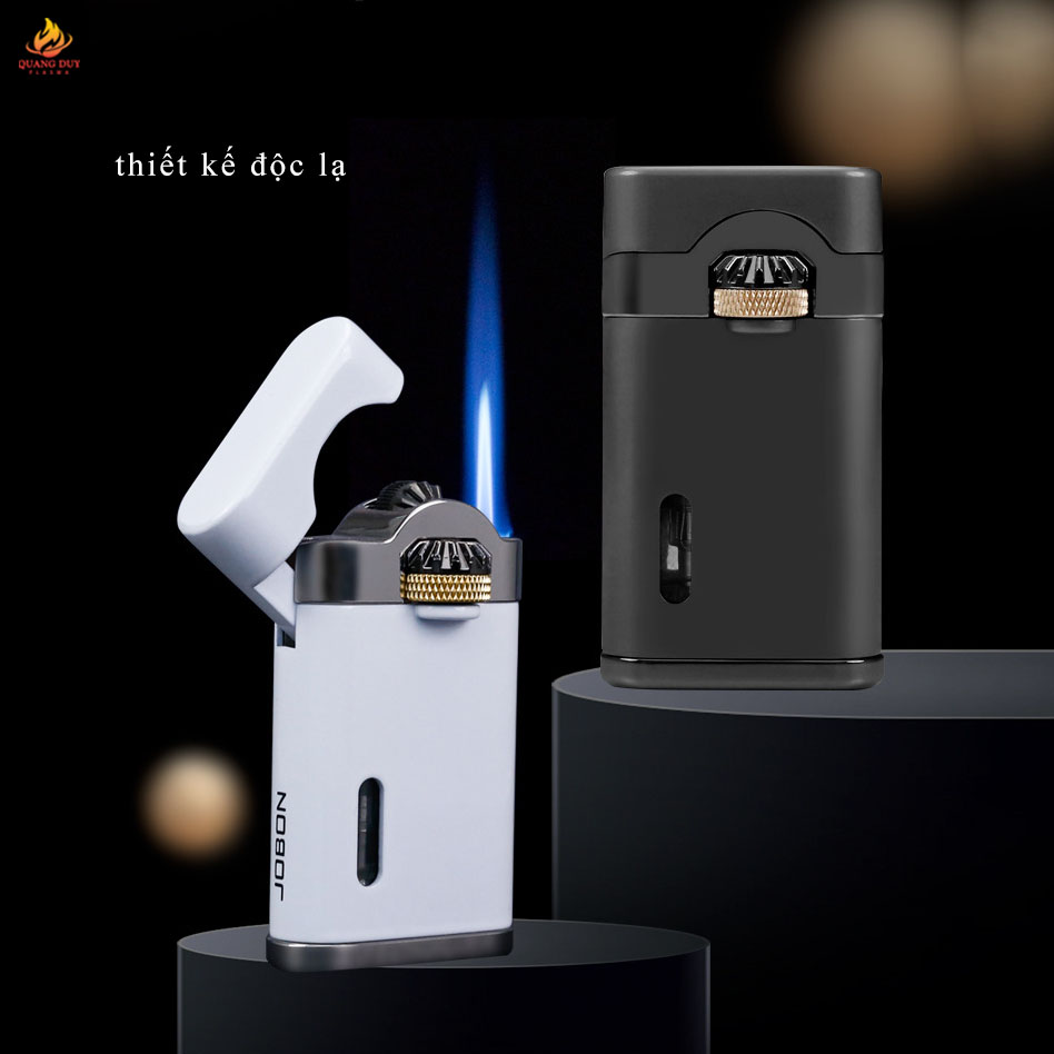 Vỏ Hộp quẹt bật lửa gas  jobon 1 tia lửa xanh đánh đá thiết kế độc lạ