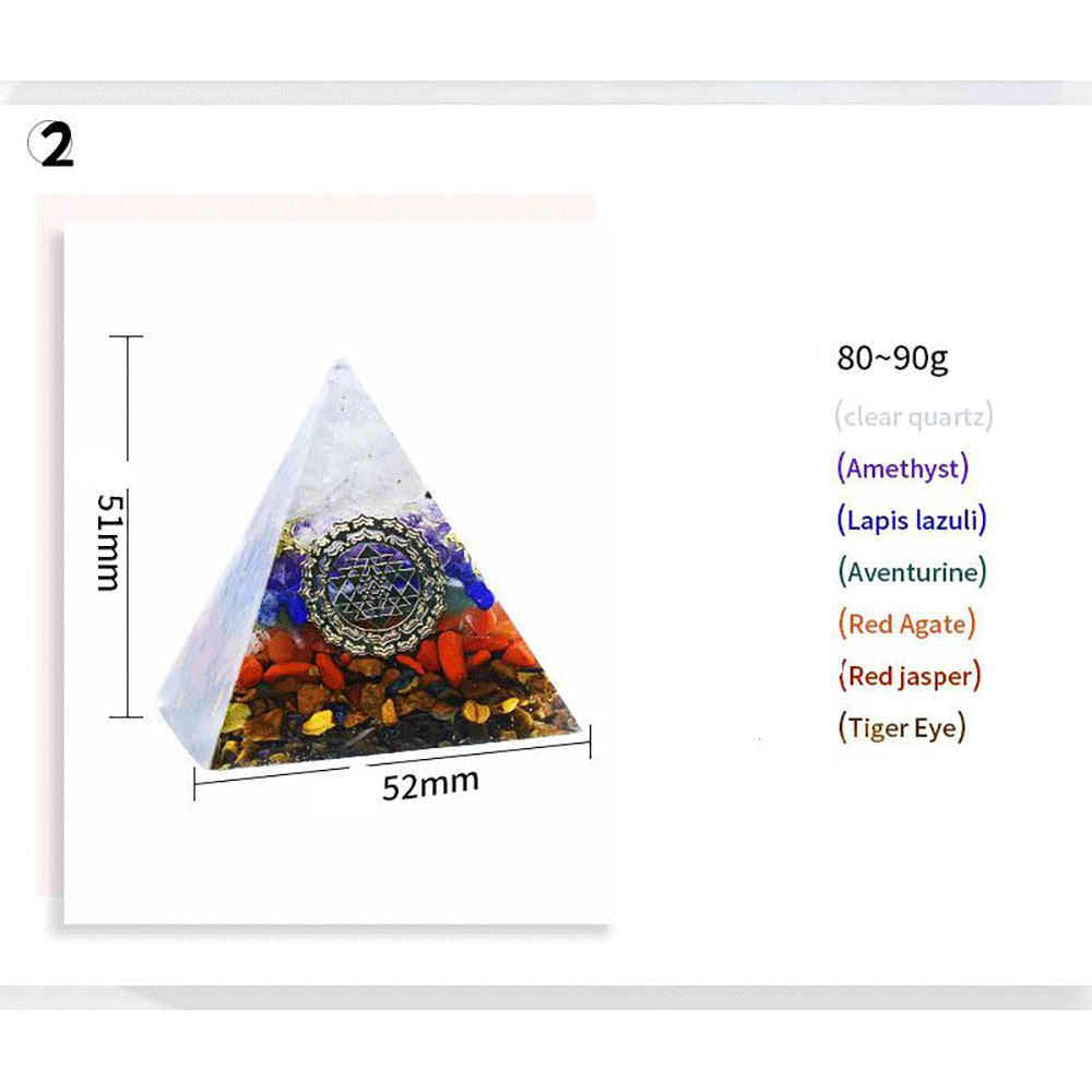 Đá Thanh Tẩy Chakela Kim Tự Tháp Chakra 7 Đá Năng Lượng Tốt