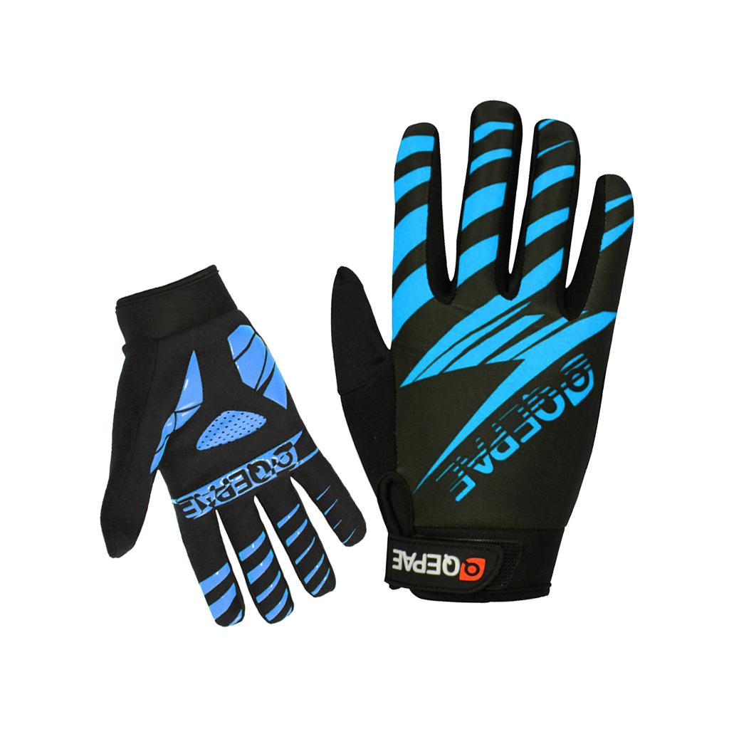 QEPAE Pair Shockproof Cycling Gloves Full Finger Gel Outdoor Sports Gloves Bike Motorcycle Hiking