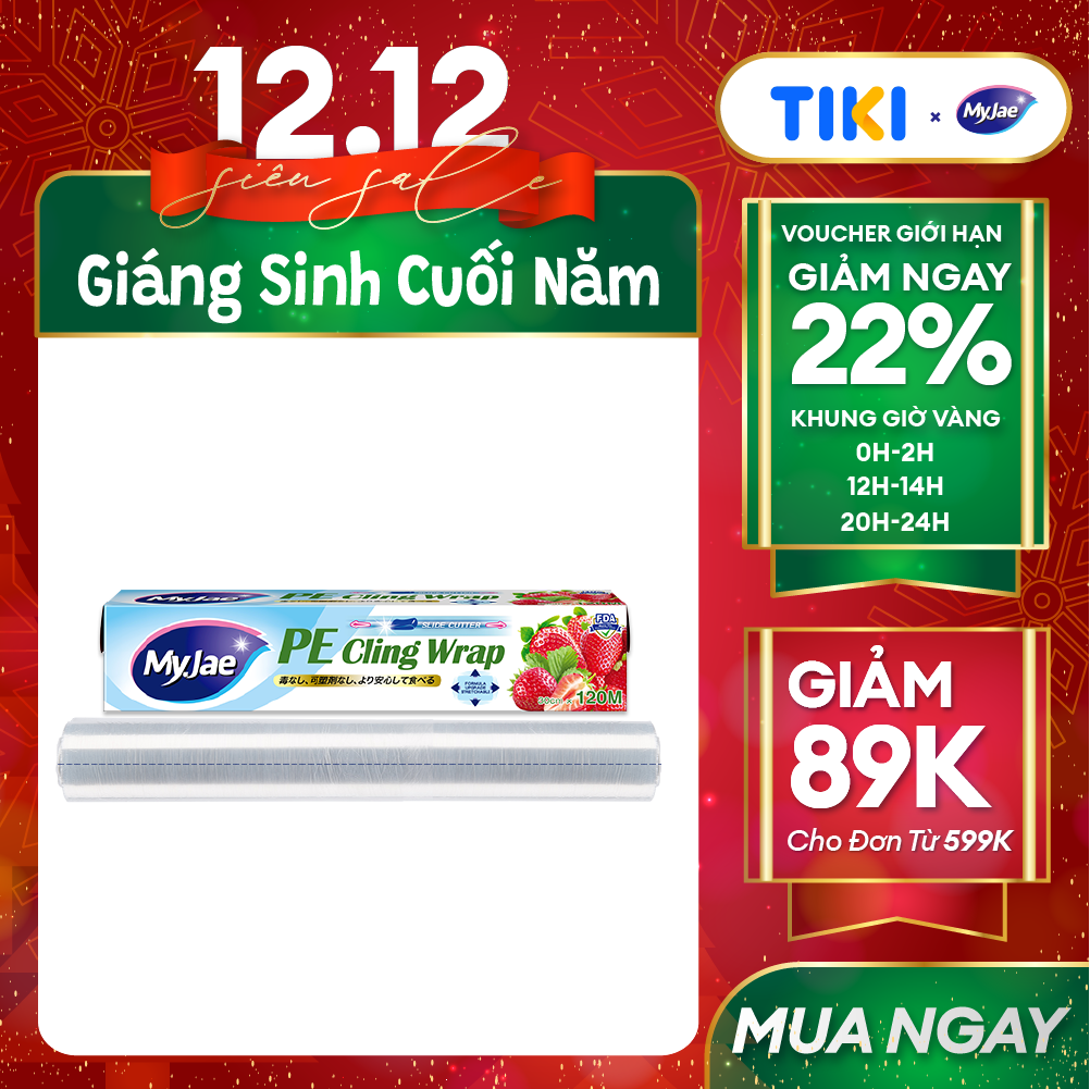 Lõi Màng Bọc Thực Phẩm PE MyJae Đài Loan Bảo Quản Thực Phẩm 30cm x 120m (Không Kèm Hộp)