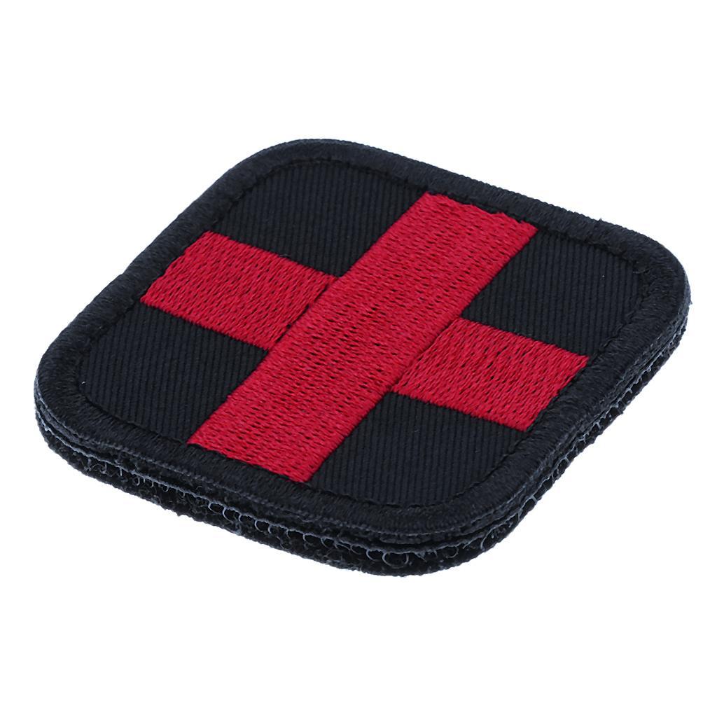 4 Pieces Loop Medic First Aid Red Cross Patch