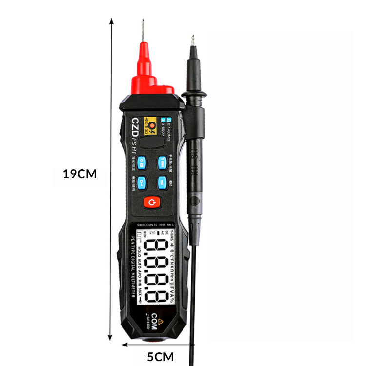 Đồng Hồ Vạn Năng Kỹ Thuật Số Dạng Bút 3 Trong 1, Đồng Hồ Vạn Năng + Bút Kiểm Tra Điện Áp + Máy Đo Trình Tự Pha Màn Hình Điện Tử