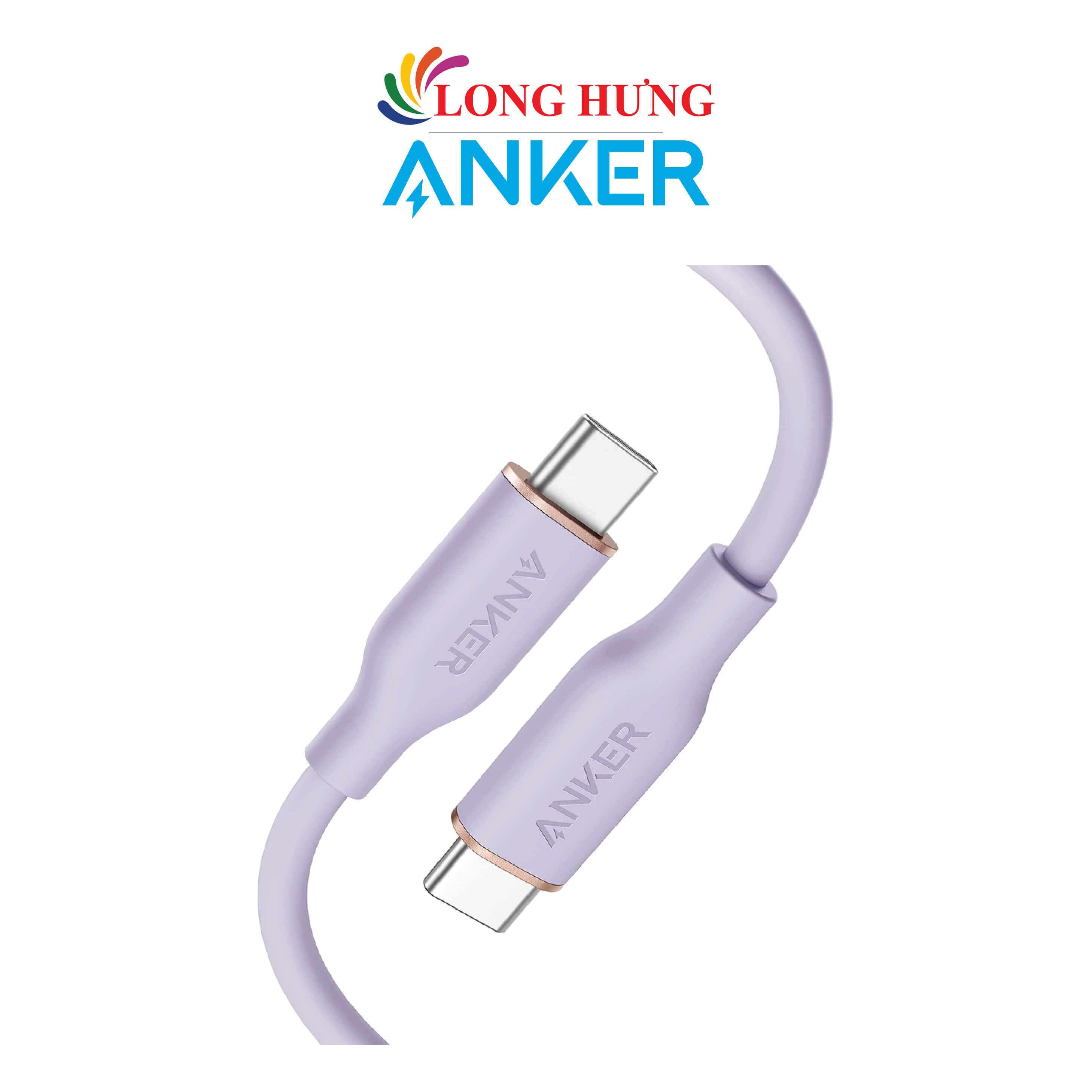 Cáp USB Type-C to USB Type-C Anker PowerLine III Flow 0.9m A8552 - Hàng chính hãng