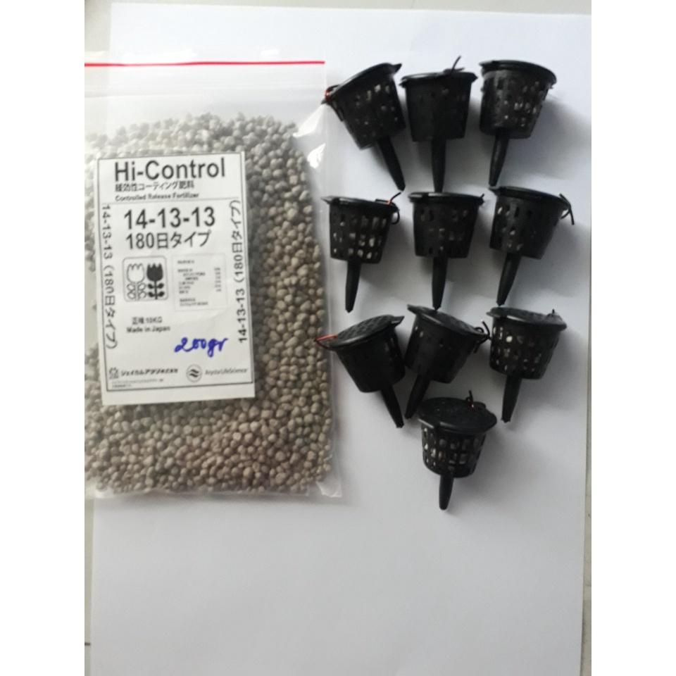 Combo dụng cụ làm vườn- Găng tay - xẻng trồng cây- bình tưới - phân tan chậm cho Nhật bản