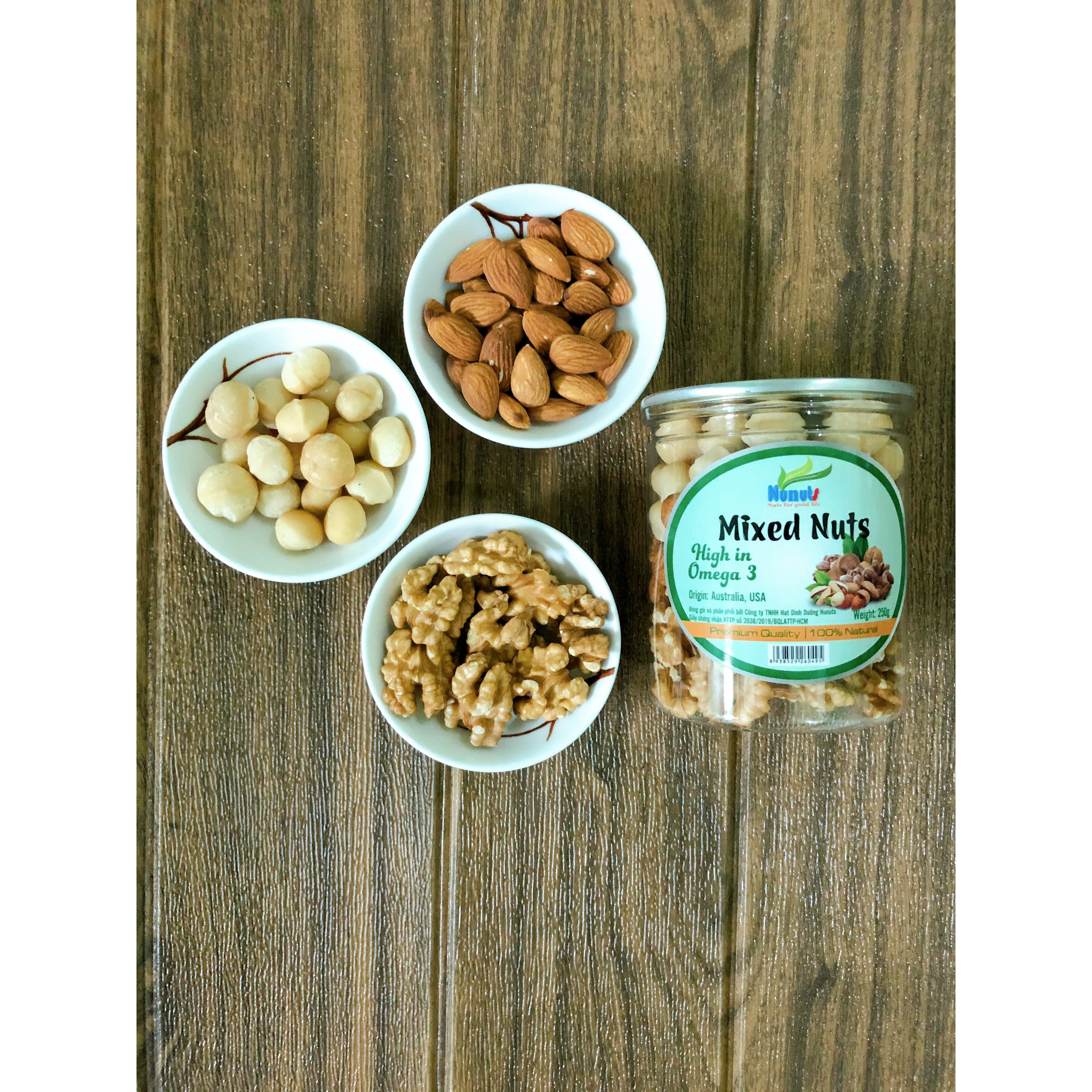 MIX HẠT DINH DƯỠNG NUNUTS HŨ 250G