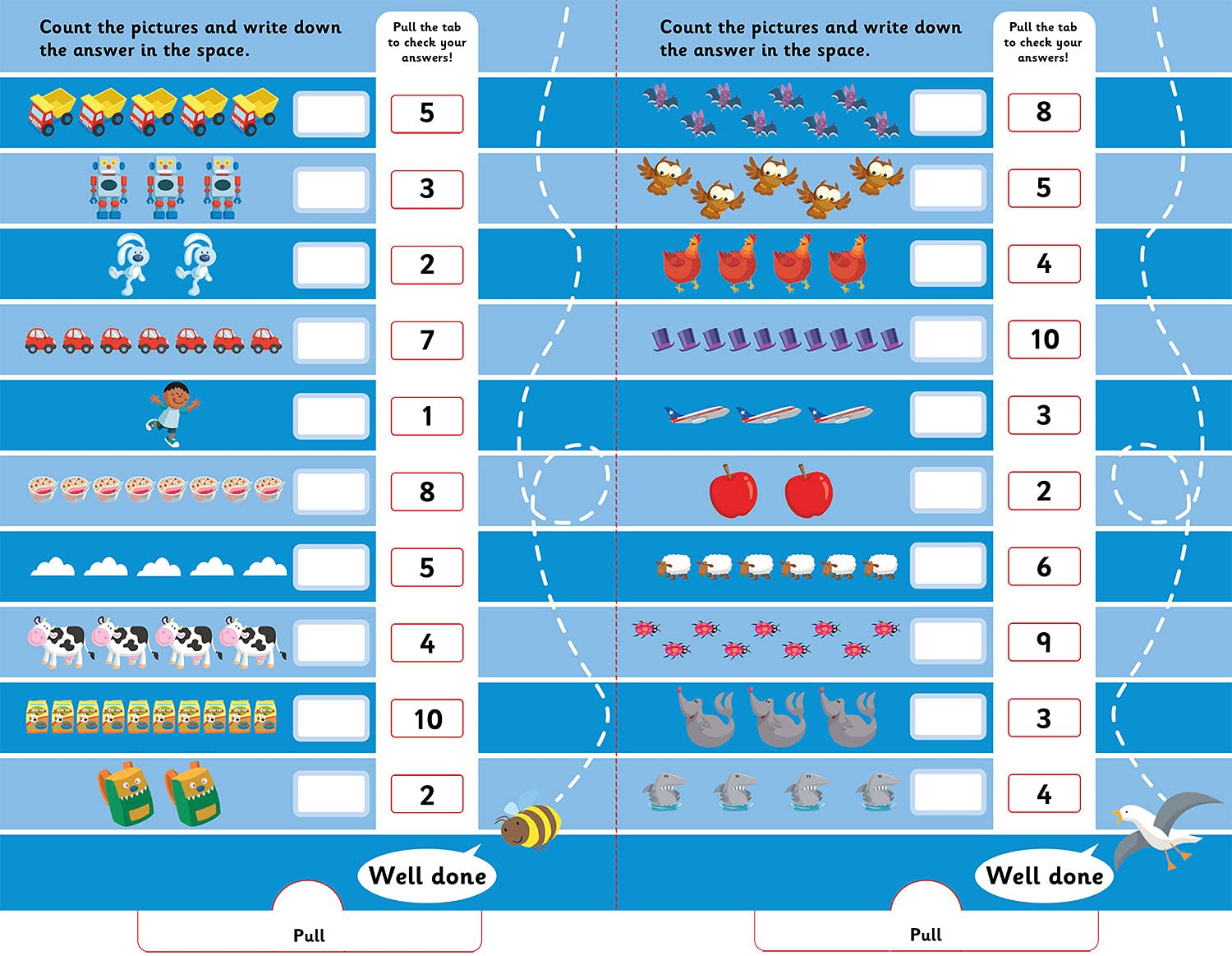 Sách tẩy xóa tiếng Anh - Cùng học đếm - Let's learn counting (Wipe-clean reusable book)