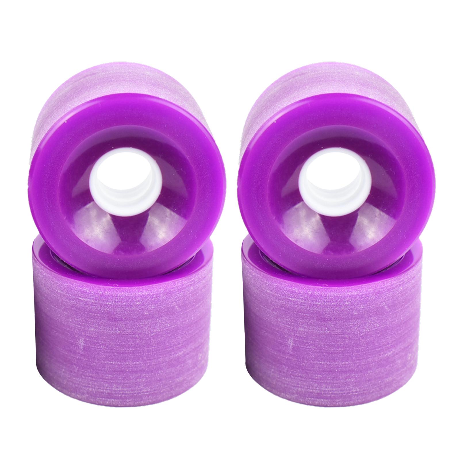 4Pcs Skateboard Wheels Set Replacement PU Roller 78A Longboard Parts